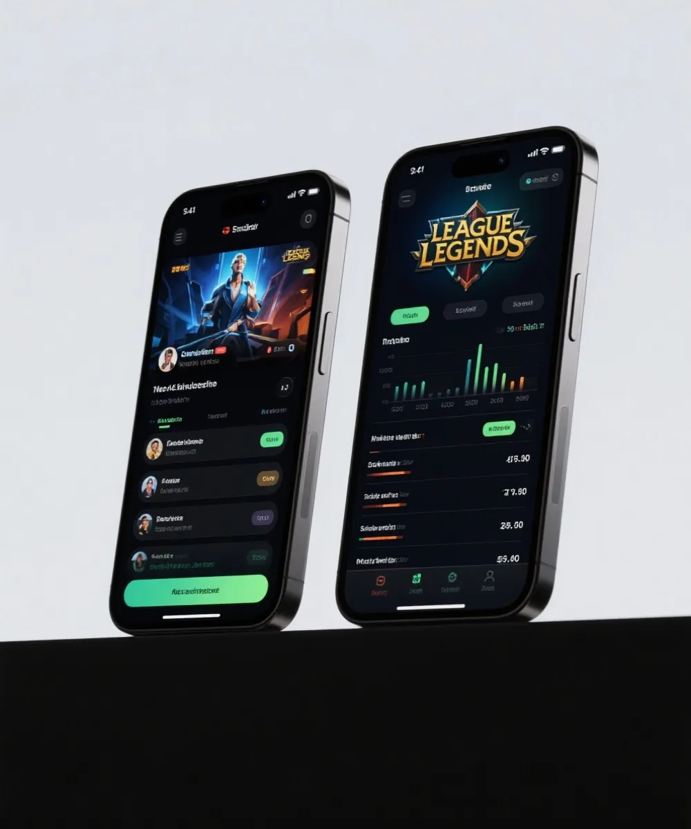 LCK赛事直播App界面展示